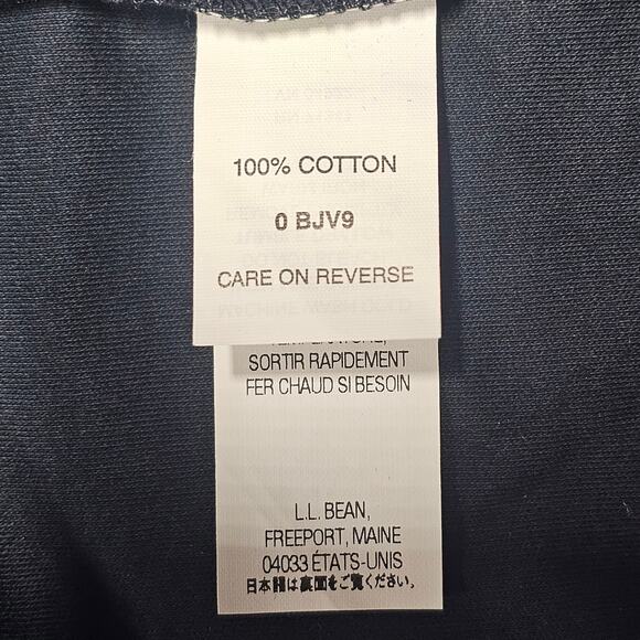 LL Bean Short Sleeve 100% Cotton Black V-Neck Tee Shirt Plus Size 2X - Picture 7 of 8